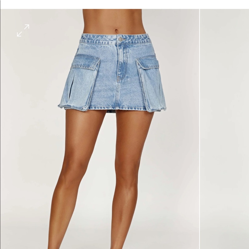 Meshki Cargo Denim Skirt